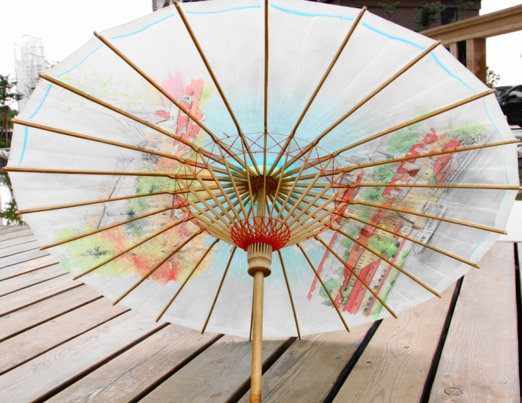 Graphics Printed Parasol, Full Coverage Parasol Print With Custom Logo