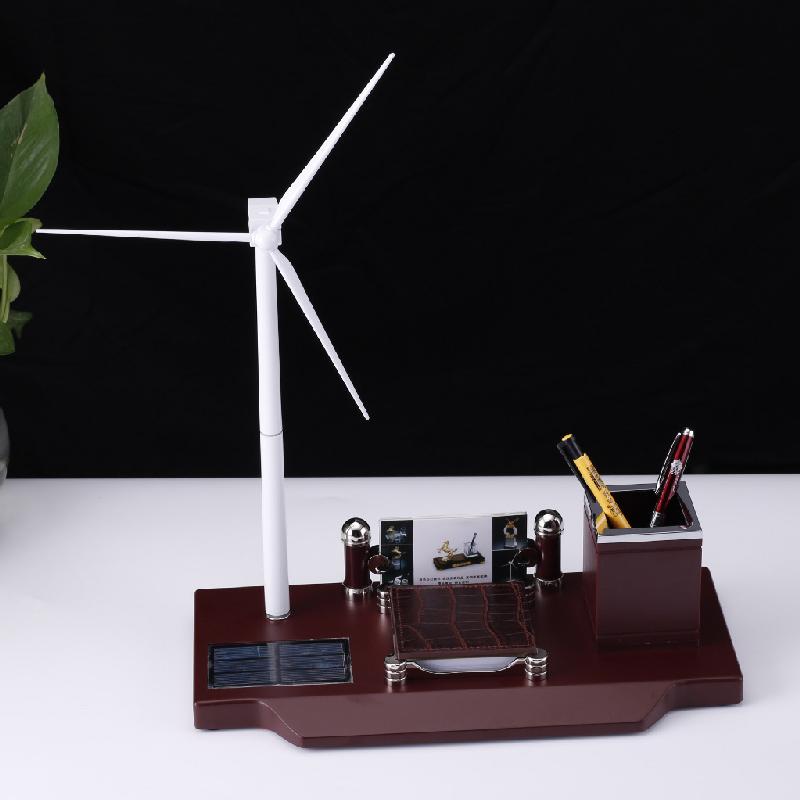 Premium Wood Desk Pen Holder Set