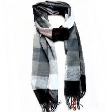 Grid Printing Scarf with Fringe wholesale, custom logo printed