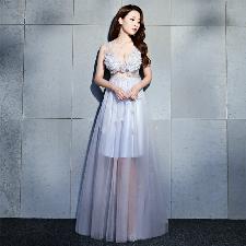Long Beautiful Real Silk Dress Backless Transparent 3D Flora A-line wholesale, custom logo printed Long Beautiful Real Silk Dress Backless Transparent 3D Flora A-line wholesale, custom logo printed