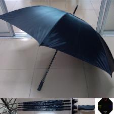 55" Arc Golf Umbrella  28 x 8k black, 48" dia wholesale, custom printed logo