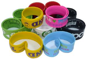 Ruler Silicone Slap Bracelet wholesale, custom logo printed