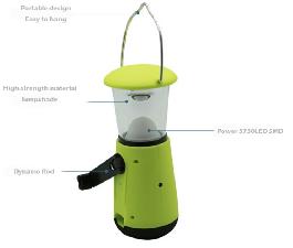 Multi-function Dynamo Camp Light wholesale, custom logo printed