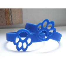Paw Shaped Silicone Bracelet wholesale, custom logo printed