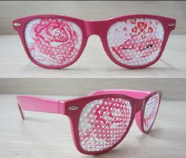 Pinhole Eyeglasses With Color Painting Printing On Lens wholesale, custom logo printed