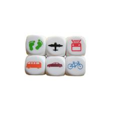 Promotional Printed Logo 16MM Plastic Dice  wholesale, custom printed logo